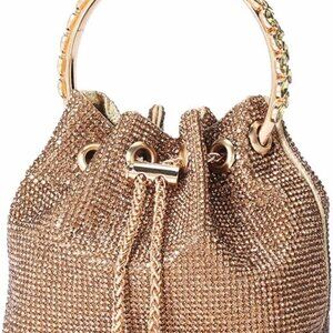 Women Full Diamonds Bucket Handbag Rhinestone Clutch Purse Evening Clutch for Wo